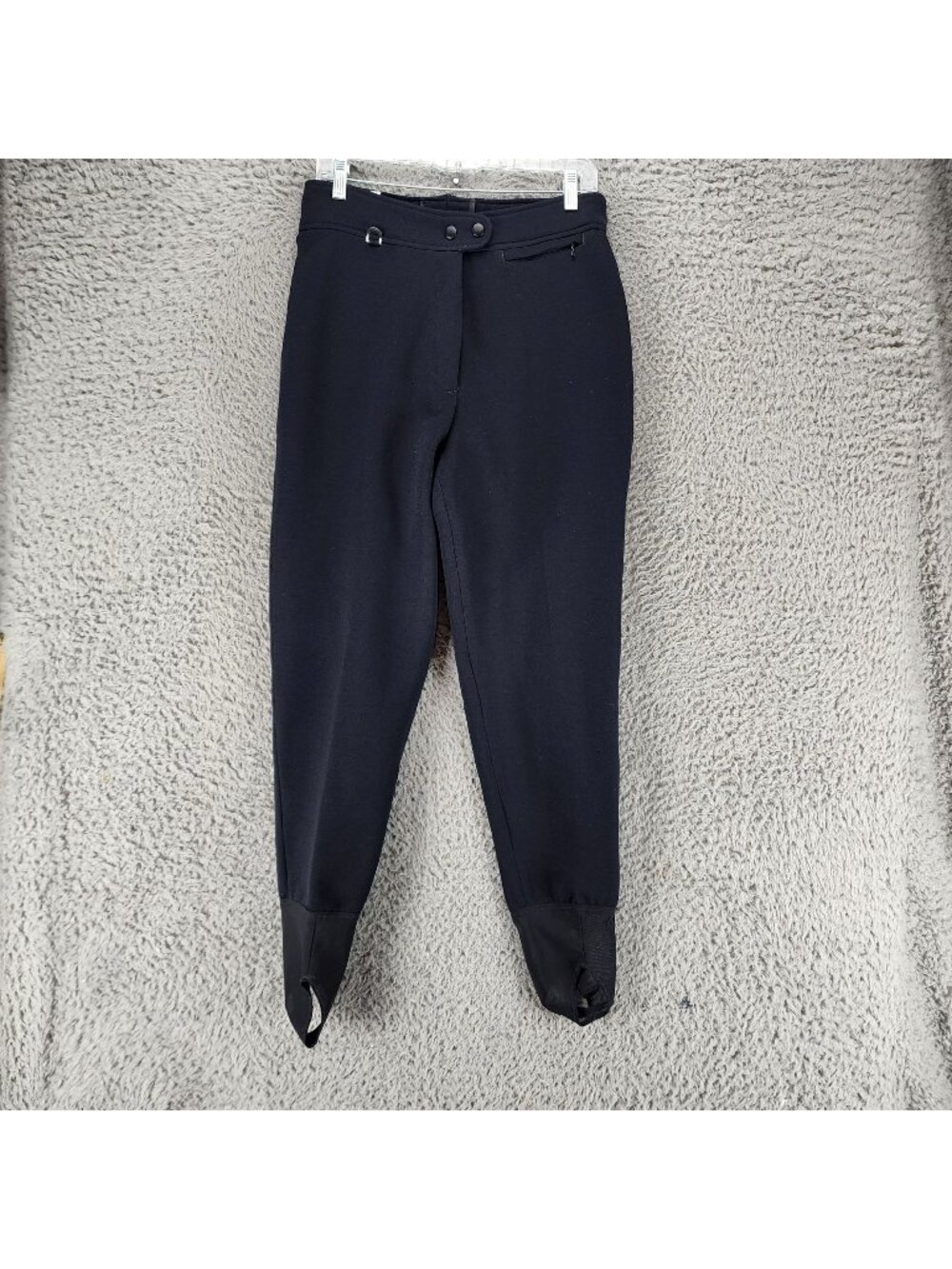 Sportina Pants Womens 14 Black Wool Blend High Rise Stirrup Ski Pants